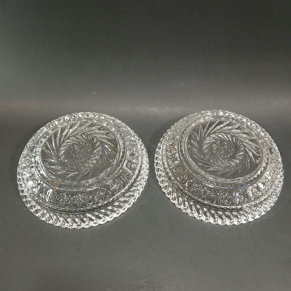 2 Vintage Fostoria Virgina Clear 5.5" Candy Bowls or Jewelry Dishes *Crack* - Picture 13 of 15